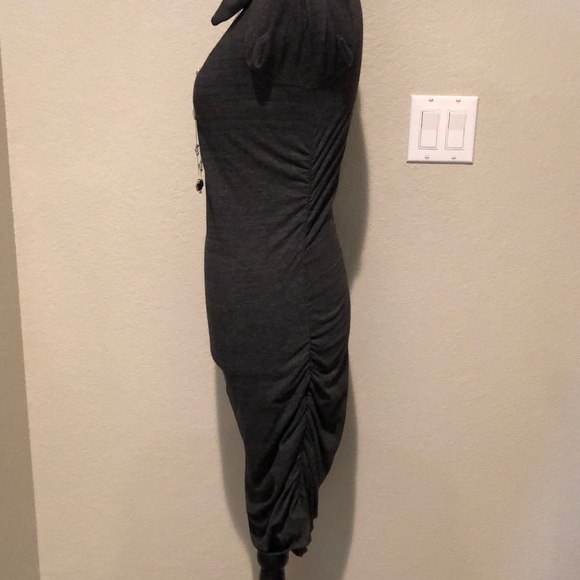 Express Dark Heather Form Fitting Dress - Picture 3 of 6